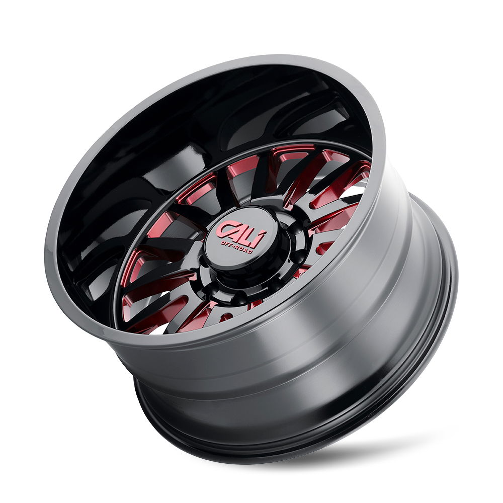 CALI OFF-ROAD SUMMIT GLOSS BLACK MILLED PRISM RED | 20x10 | 5x139.7 | -25mm | 9110-2185BTR
