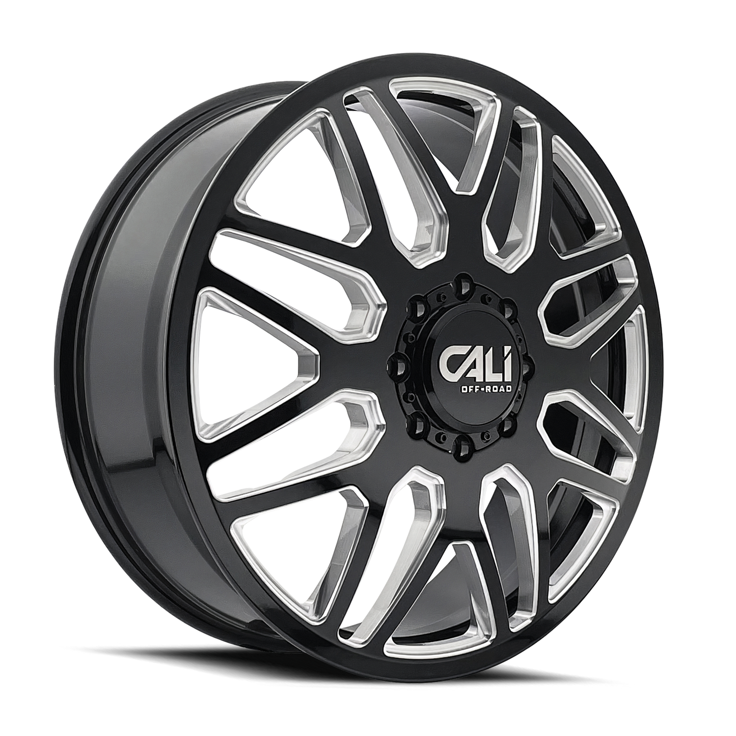 CALI OFF-ROAD INVADER DUALLY GLOSS BLACK MILLED | 22x8.25 | 8x200