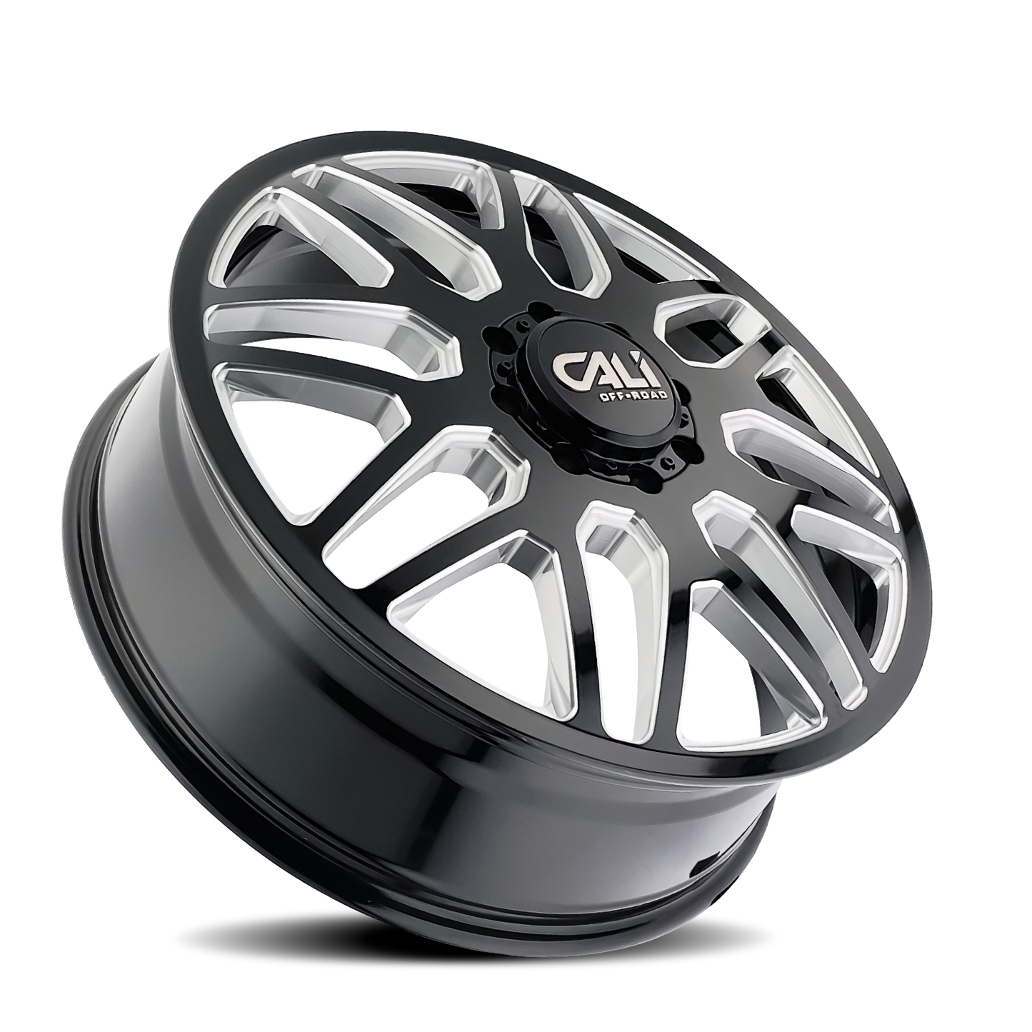 CALI OFF-ROAD INVADER DUALLY GLOSS BLACK MILLED | 22x8.25 | 8x200 | -232mm | 9115D-22877BMR232
