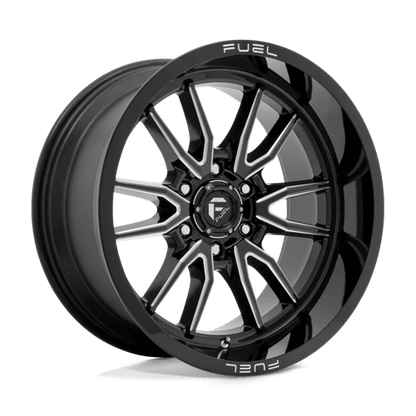 Fuel 1PC | D761 CLASH | 18.0x9.00 | 6X139.7 | -12 | GLOSS BLACK MILLED