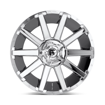 Fuel 1PC | D614 CONTRA | 20.0x9.00 | 6X135/6X139.7 | 2 | CHROME PLATED