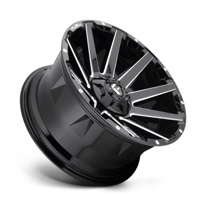 Fuel 1PC | D615 CONTRA | 20.0x10.00 | 8X165.1 | -18 | GLOSS BLACK MILLED