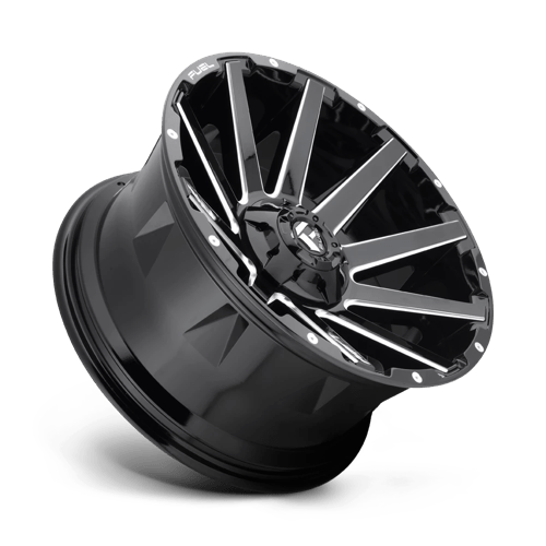 Fuel 1PC | D615 CONTRA | 22.0x10.00 | 8X165.1 | -18 | GLOSS BLACK MILLED