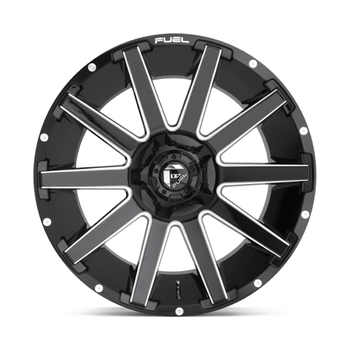 Fuel 1PC | D615 CONTRA | 20.0x9.00 | 8X170 | 1 | GLOSS BLACK MILLED