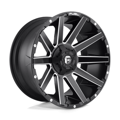 Fuel 1PC | D616 CONTRA | 20.0x10.00 | 8X165.1 | -18 | MATTE BLACK MILLED