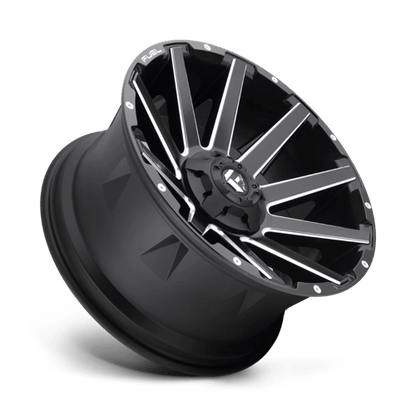 Fuel 1PC | D616 CONTRA | 20.0x10.00 | 6X135/6X139.7 | -19 | MATTE BLACK MILLED