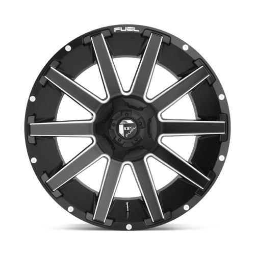 Fuel 1PC | D616 CONTRA | 20.0x10.00 | 6X135/6X139.7 | -19 | MATTE BLACK MILLED