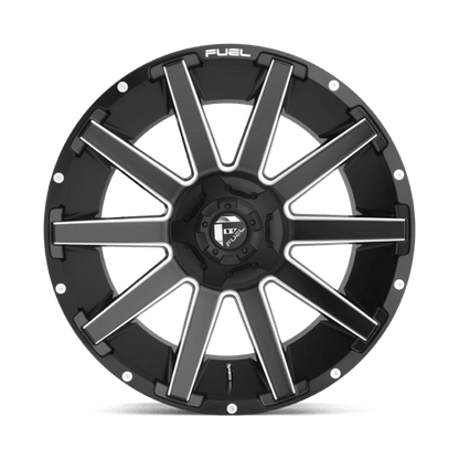 Fuel 1PC | D616 CONTRA | 20.0x9.00 | 6X135/6X139.7 | 1 | MATTE BLACK MILLED