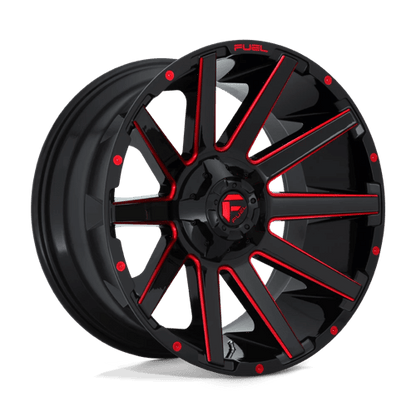Fuel 1PC | D643 CONTRA | 20.0x9.00 | 6X135/6X139.7 | 20 | GLOSS BLACK RED TINTED CLEAR