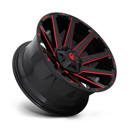 Fuel 1PC | D643 CONTRA | 20.0x10.00 | 6X135/6X139.7 | -19 | GLOSS BLACK RED TINTED CLEAR