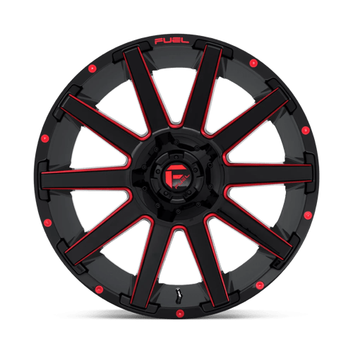 Fuel 1PC | D643 CONTRA | 20.0x9.00 | 6X135/6X139.7 | 1 | GLOSS BLACK RED TINTED CLEAR