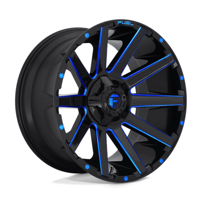 Fuel 1PC | D644 CONTRA | 20.0x9.00 | 6X135/6X139.7 | 2 | GLOSS BLACK BLUE TINTED CLEAR