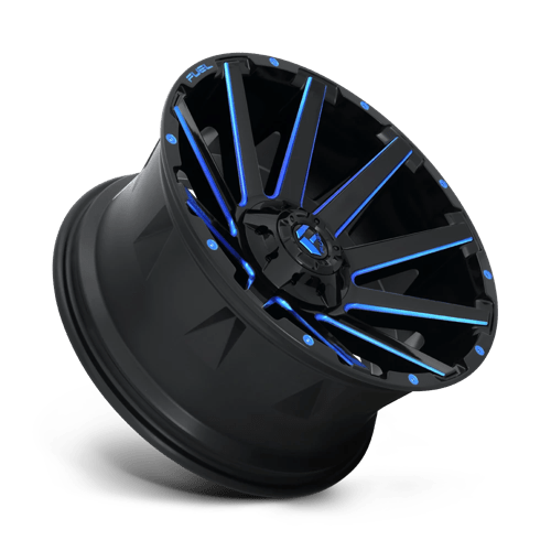 Fuel 1PC | D644 CONTRA | 20.0x9.00 | 6X135/6X139.7 | 2 | GLOSS BLACK BLUE TINTED CLEAR