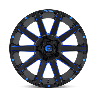 Fuel 1PC | D644 CONTRA | 20.0x9.00 | 6X135/6X139.7 | 20 | GLOSS BLACK BLUE TINTED CLEAR