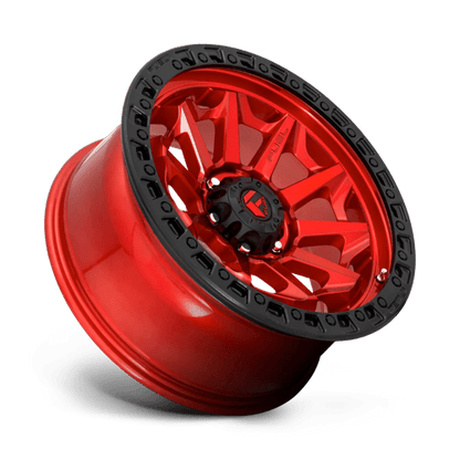 Fuel 1PC | D695 COVERT | 16.0x8.00 | 6X139.7 | 1 | CANDY RED BLACK BEAD RING