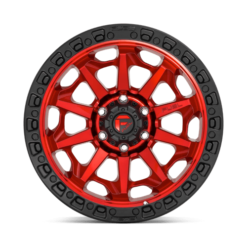 Fuel 1PC | D695 COVERT | 17.0x9.00 | 6X139.7 | 1 | CANDY RED BLACK BEAD RING
