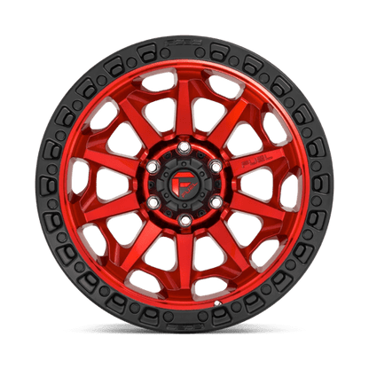 Fuel 1PC | D695 COVERT | 17.0x9.00 | 6X139.7 | 1 | CANDY RED BLACK BEAD RING