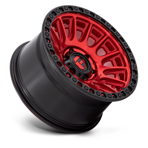 Fuel 1PC | D834 CYCLE | 17.0x9.00 | 5X127 | -12 | CANDY RED W/ BLACK RING