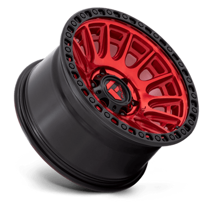 Fuel 1PC | D834 CYCLE | 17.0x9.00 | 5X127 | -12 | CANDY RED W/ BLACK RING