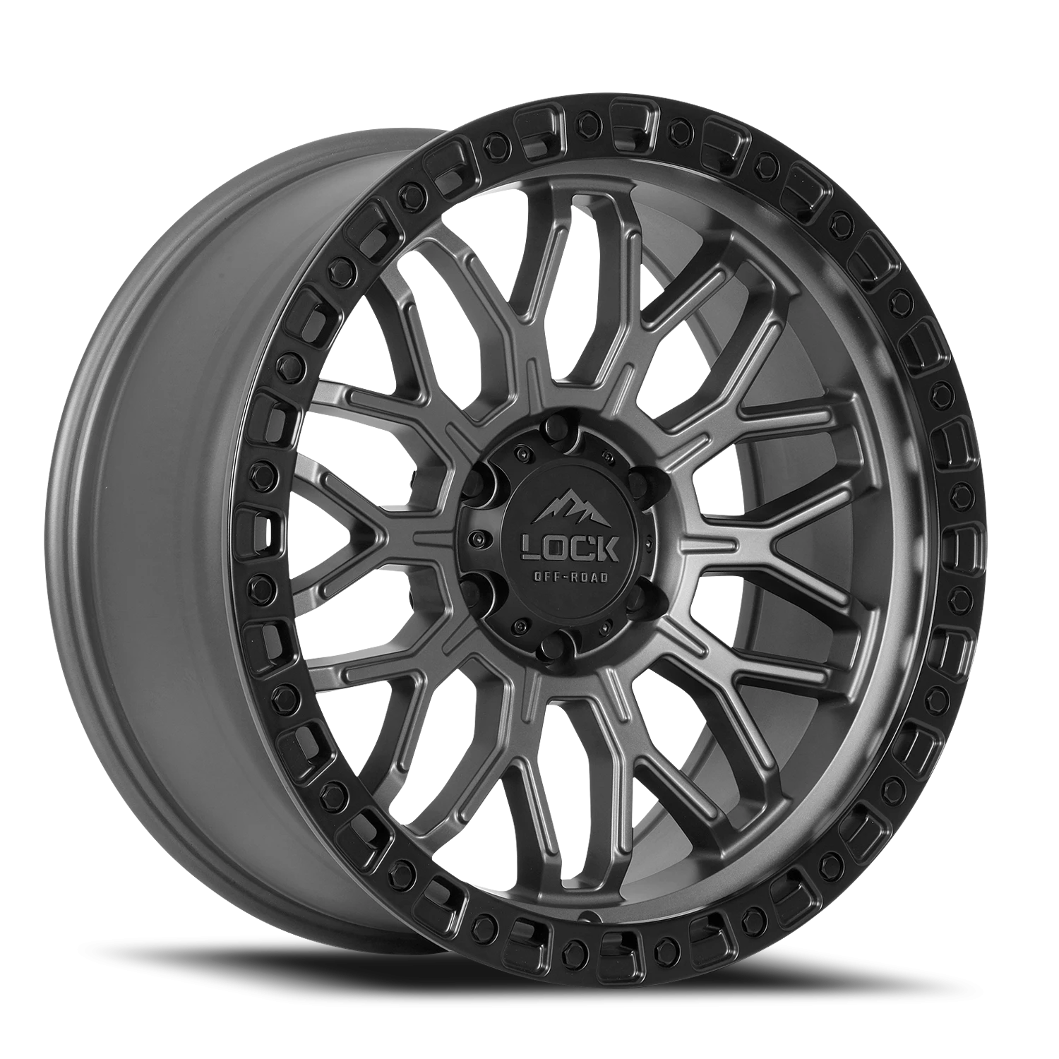 COMBAT | 17X9 | 5X127 | +1 | MATTE GREY W MATTE BLACK RING | COMBAT-7957MGMBRR