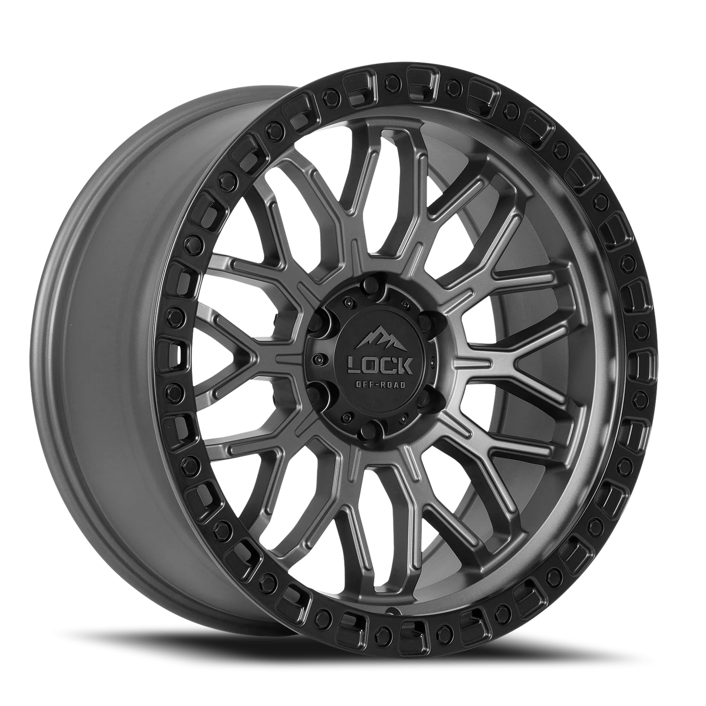 COMBAT | 17X9 | 6X135 | +1 | MATTE GREY W MATTE BLACK RING | COMBAT-7963MGMBRR