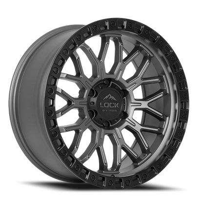 COMBAT | 20X10 | 8X165.1 | -18 | MATTE GREY W MATTE BLACK RING | COMBAT-2186MGMBR