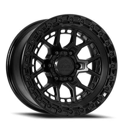 COMMANDO | 17X9 | 5X127 | -12 | MATTE BLACK W GLOSS BLACK RING | COMMANDO-7957GB12N