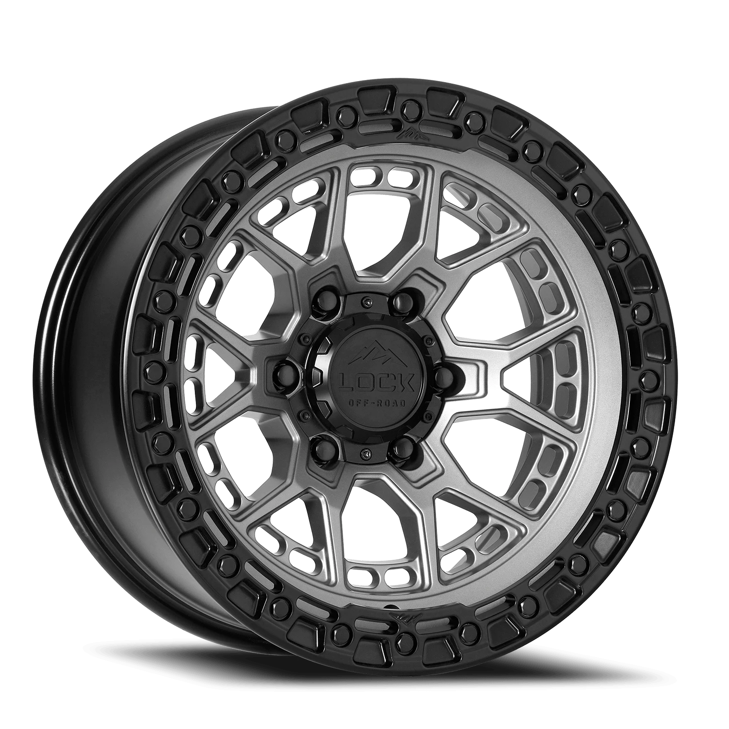 COMMANDO | 17X9 | 5X127 | -12 | MATTE GREY W MATTE BLACK RING | COMMANDO-7957MGMBR12N