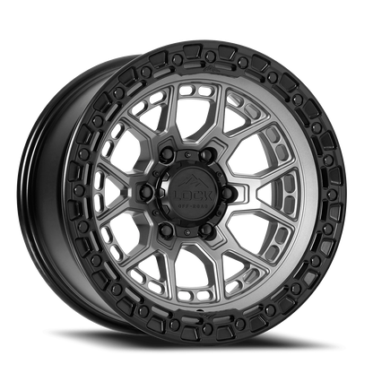 COMMANDO | 17X9 | 5X127 | -12 | MATTE GREY W MATTE BLACK RING | COMMANDO-7957MGMBR12N
