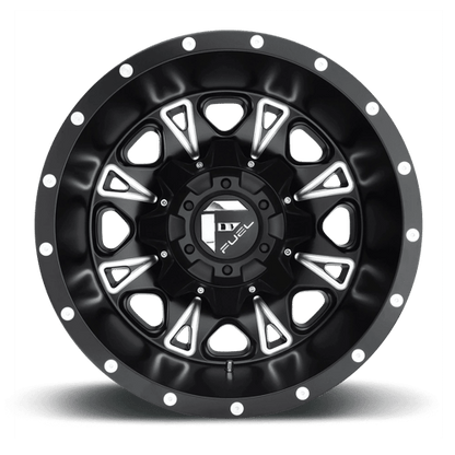 Fuel 1PC | D513 THROTTLE | 17.0x6.50 | 8X165.1 | -140 | MATTE BLACK MILLED