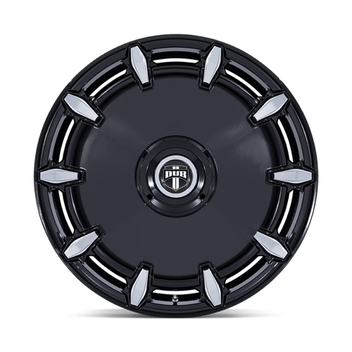 DUB 1PC | DC271 CHEEF | 24.0x9.00 | 5X115/5X120 | 38 | GLOSS BLACK MILLED
