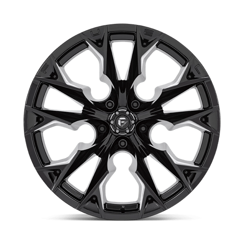 Fuel 1PC | D803 FLAME | 22.0x12.00 | 5X139.7 | -44 | GLOSS BLACK MILLED