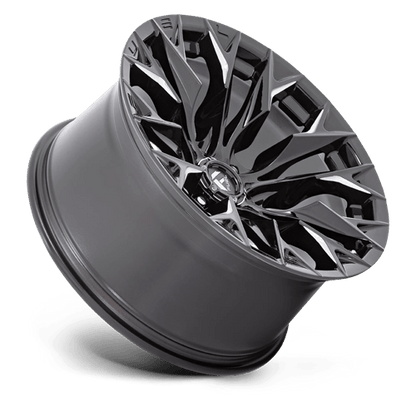 Fuel 1PC | D803 FLAME | 24.0x12.00 | 5X139.7 | -44 | GLOSS BLACK MILLED