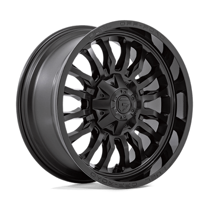 Fuel 1PC | D796 ARC | 20.0x10.00 | 8X170 | -18 | MATTE BLACK W/ GLOSS BLACK LIP