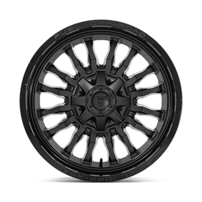 Fuel 1PC | D796 ARC | 22.0x12.00 | 8X180 | -44 | MATTE BLACK W/ GLOSS BLACK LIP