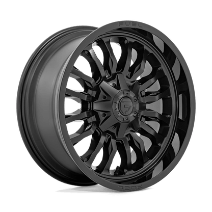 Fuel 1PC | D796 ARC | 20.0x9.00 | 8X180 | 1 | MATTE BLACK W/ GLOSS BLACK LIP