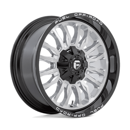 Fuel 1PC | D798 ARC | 20.0x9.00 | 5X139.7/5X150 | 1 | SILVER BRUSH FACE W/ BLK LIP