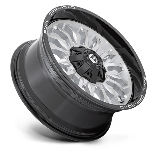 Fuel 1PC | D798 ARC | 20.0x10.00 | 8X170 | -18 | SILVER BRUSH FACE W/ BLK LIP