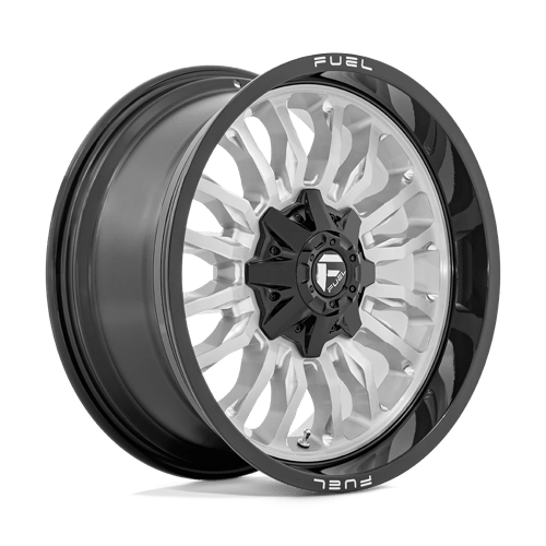 Fuel 1PC | D798 ARC | 20.0x9.00 | 8X180 | 1 | SILVER BRUSH FACE W/ BLK LIP