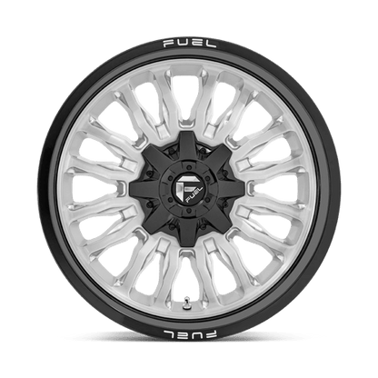 Fuel 1PC | D798 ARC | 20.0x9.00 | 8X180 | 1 | SILVER BRUSH FACE W/ BLK LIP