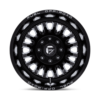 Fuel 1PC | D868 ARC DUALLY | 20.0x8.25 | 8X165.1 | -201 | GLOSS BLACK MILLED