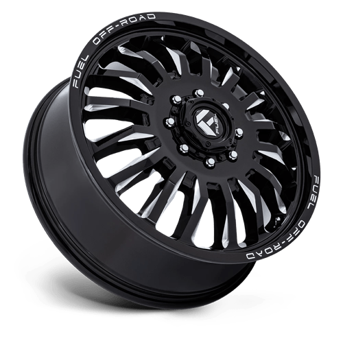 Fuel 1PC | D868 ARC DUALLY | 20.0x8.25 | 8X165.1 | -246 | GLOSS BLACK MILLED