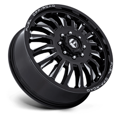 Fuel 1PC | D868 ARC DUALLY | 20.0x8.25 | 8X165.1 | -265 | GLOSS BLACK MILLED