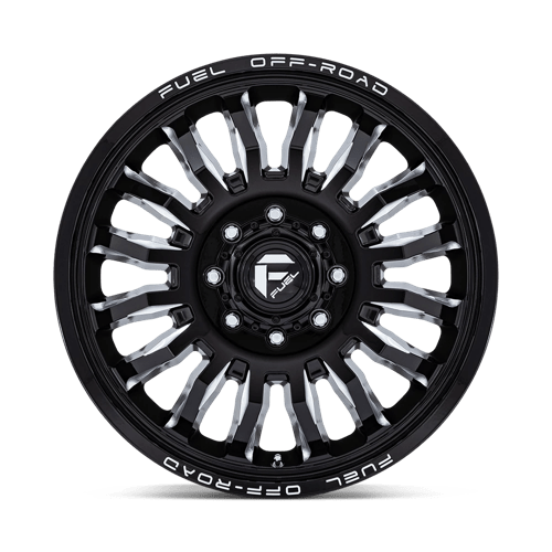 Fuel 1PC | D868 ARC DUALLY | 20.0x8.25 | 8X165.1 | -265 | GLOSS BLACK MILLED
