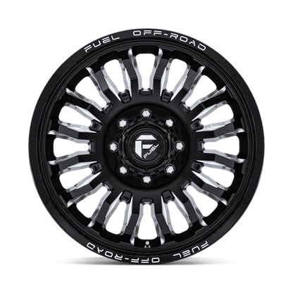 Fuel 1PC | D868 ARC DUALLY | 20.0x8.25 | 8X165.1 | -265 | GLOSS BLACK MILLED