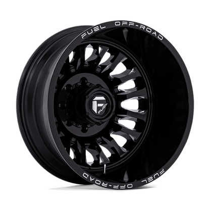 Fuel 1PC | D868 ARC DUALLY | 22.0x8.25 | 8X165.1 | -201 | GLOSS BLACK MILLED