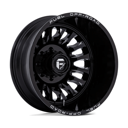 Fuel 1PC | D868 ARC DUALLY | 22.0x8.25 | 8X165.1 | -227 | GLOSS BLACK MILLED