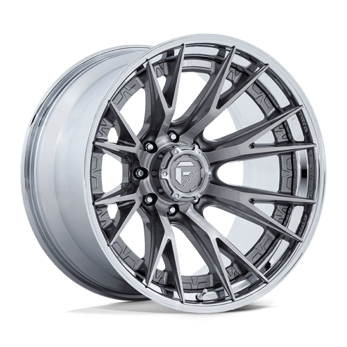 Fuel 1PC | FC402 CATALYST | 22.0x10.00 | 8X165.1 | -18 | PLATINUM W/ CHROME LIP