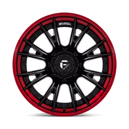 Fuel 1PC | FC402 CATALYST | 20.0x10.00 | 8X170 | -18 | MATTE BLACK W/ CANDY RED LIP