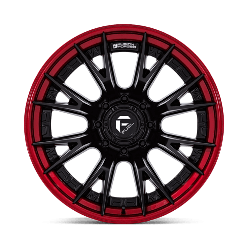 Fuel 1PC | FC402 CATALYST | 20.0x9.00 | 8X165.1 | 1 | MATTE BLACK W/ CANDY RED LIP